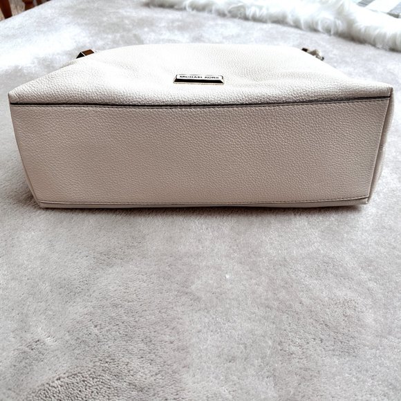 NWT Michael Kors Lexington Large Pebbled Leather Shoulder Bag | Light Cream - Picture 6 of 12